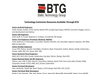 Technology Contractor Resources Available Through BTG